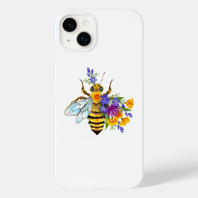 Flower bee with wild plants Case-Mate iPhone case (Back)