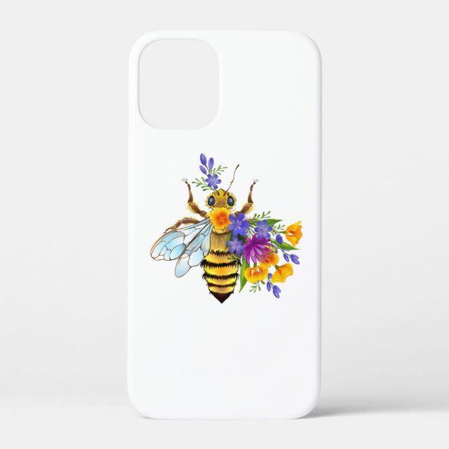Flower bee with wild plants Case-Mate iPhone case (Back)