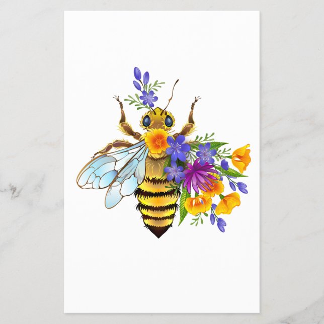 Flower bee with wild plants flyer (Front)