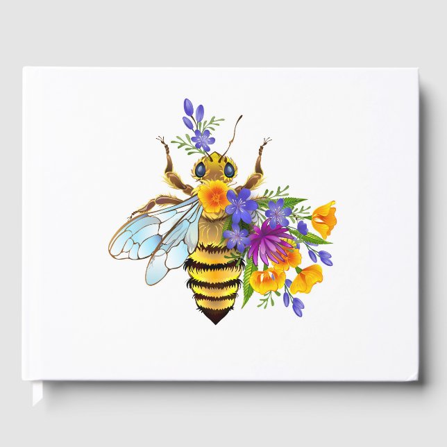 Flower bee with wild plants guest book (Front)