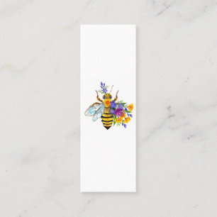 Flower bee with wild plants loyalty card