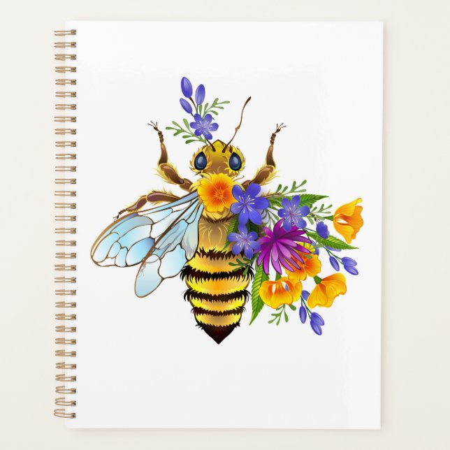 Flower bee with wild plants planner (Front)