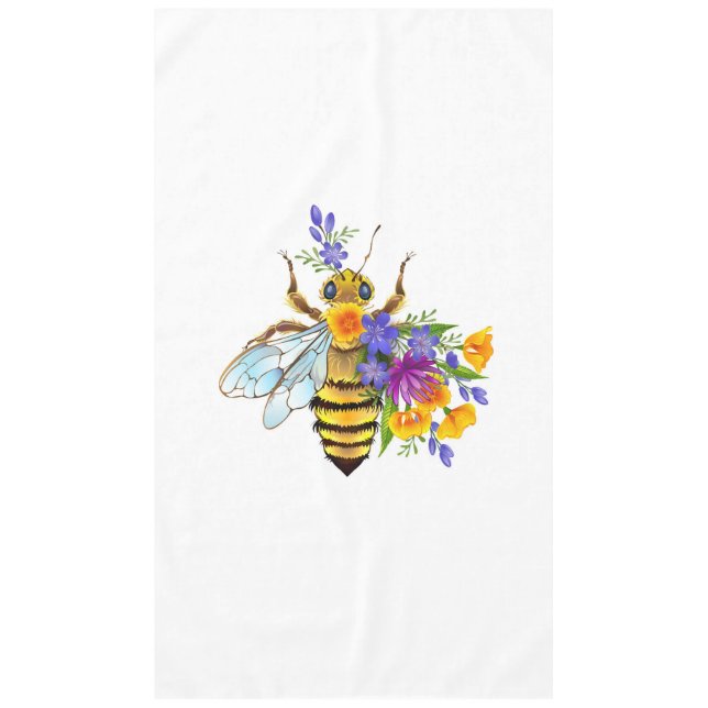 Flower bee with wild plants tablecloth (Front)