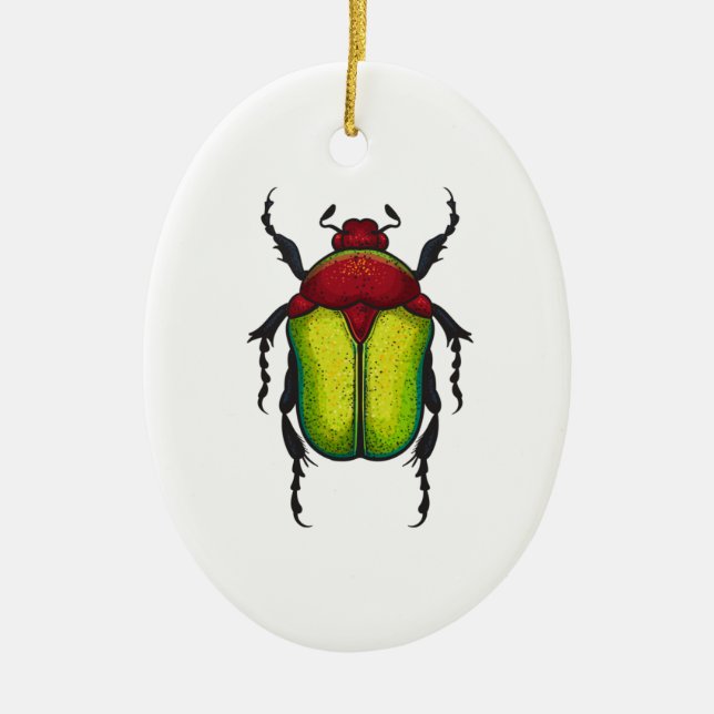 Flower beetle ceramic tree decoration (Front)