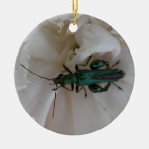 Flower Beetle Custom Birthday Ceramic Tree Decoration