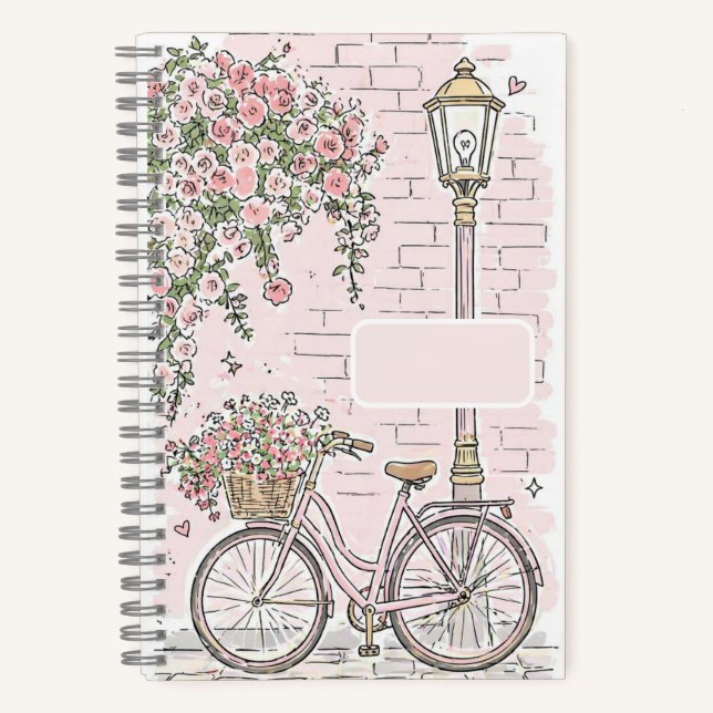 Flower bicycle notebook (Front)