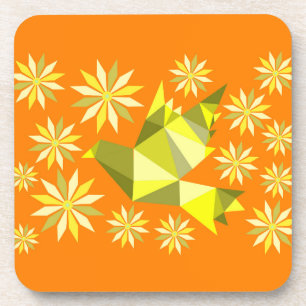 FLOWER BIRD BEVERAGE COASTER