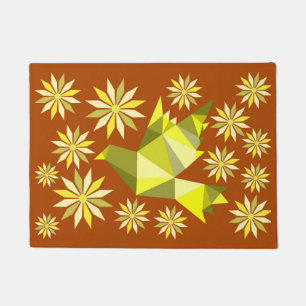 FLOWER BIRD CREATIVE ART GIFT DOORMAT