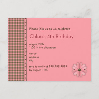Flower • Birthday Invitation Postcard