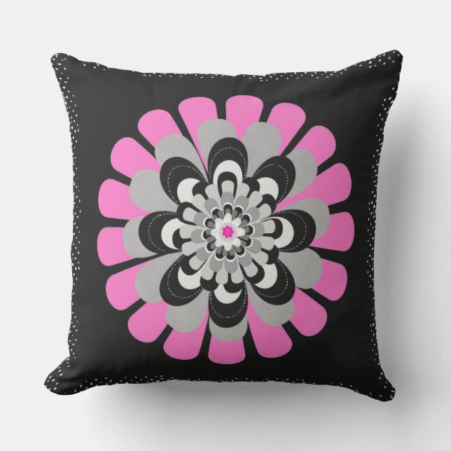 Flower Bloom Blush Cushion (Front)