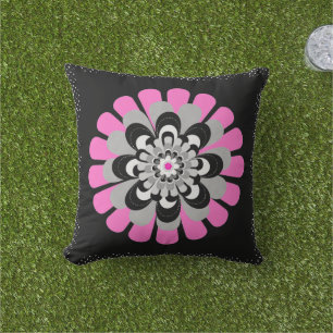 Flower Bloom Blush Outdoor Cushion
