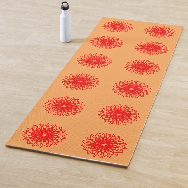 Flower Bloom Geometric Mandala Double Sided Yoga Mat (In Situ)