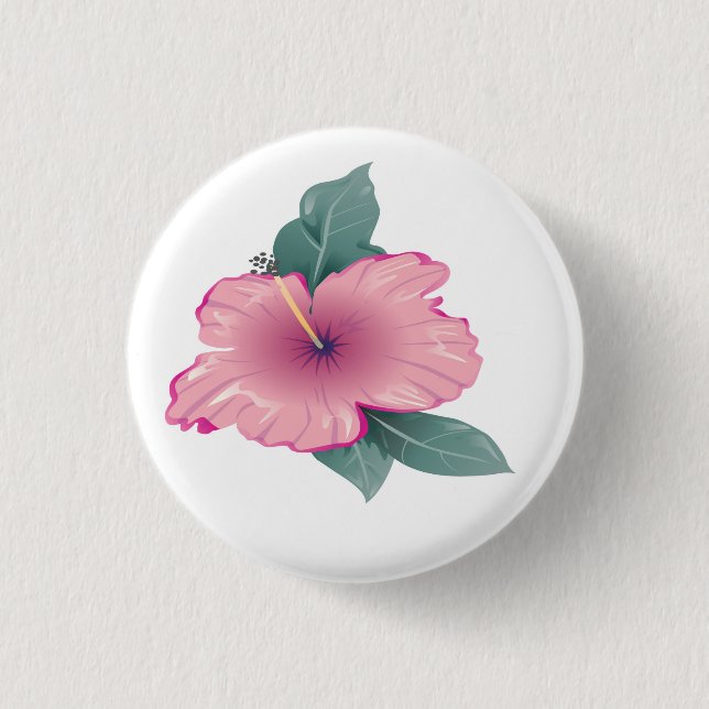 Flower blossom 3 cm round badge (Front)