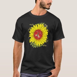 Flower Blossom Red Berry Gardener Strawberry Sunfl T-Shirt