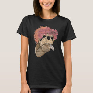 Flower Blossom Tropical Zoo Animal Floral Sloth T-Shirt
