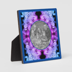 Flower Blossoms Abstract Tinted Add Your Own Photo Plaque