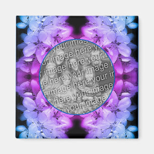 Flower Blossoms Abstract Tinted Add Your Photo Magnet
