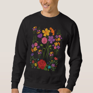 Flower Blossoms Beautiful Wildflower Gardener Bota Sweatshirt