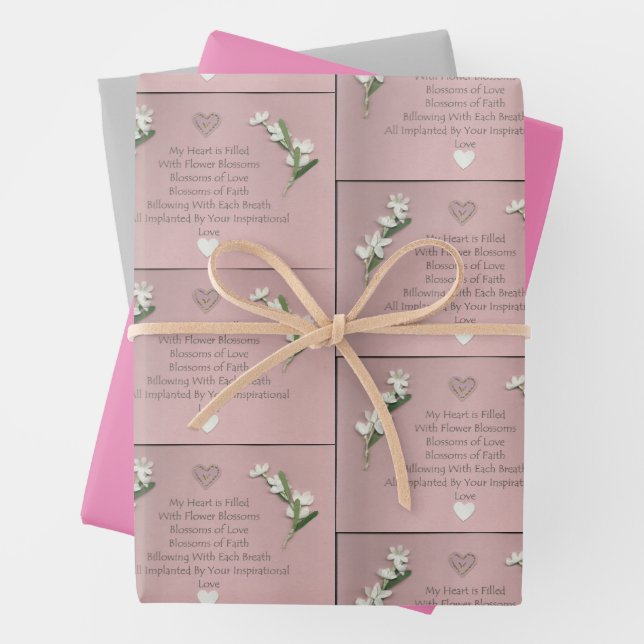 Flower Blossoms  Wrapping Paper Sheet (In situ)