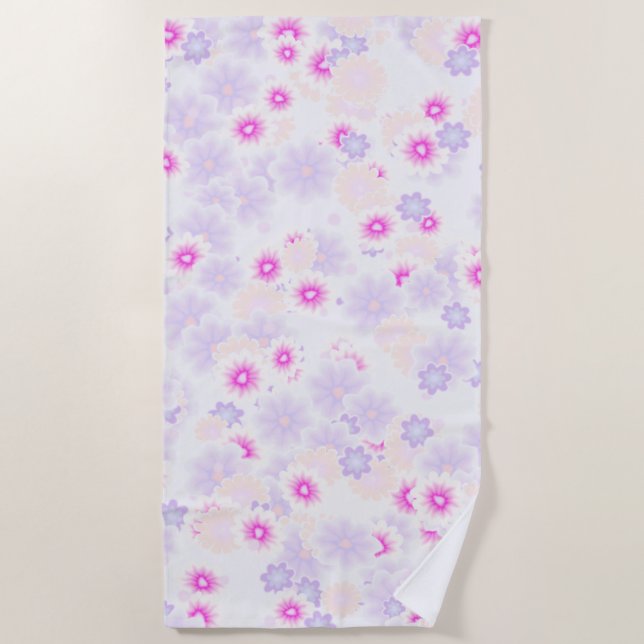 flower bomb 5 beach towel (Front)