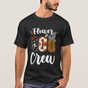 Flower Boo Crew Halloween Match Florist T-Shirt