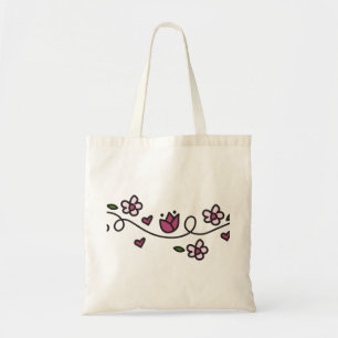 Flower Border Tote Bag