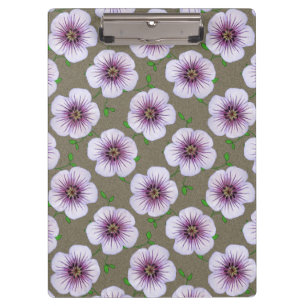 Flower Botanical Garden Pattern on any Colour Clipboard