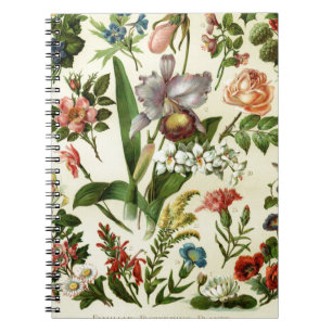 Flower Botanicals Spiral Notebook