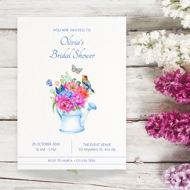 flower bouquet aesthetic bridal shower invitation (Creator Uploaded)