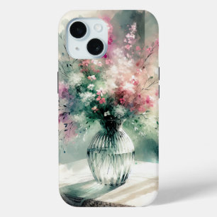 Flower Bouquet Alcohol Ink iPhone 15 Case