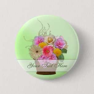 Flower Bouquet Collection 6 Cm Round Badge