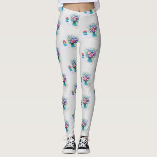 Flower bouquet colourful and vibrant leggings