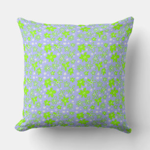 Flower Bouquet Daisy Meadow Lavender Green White Cushion
