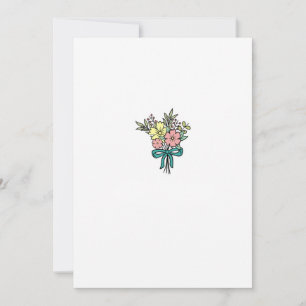 Flower bouquet, floral, colorful invitation