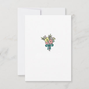 Flower bouquet, floral, colourful thank you card