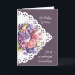 Flower Bouquet Grandma Grandmother  Birthday Card<br><div class="desc">Vintage Flower Bouquet for your  Grandma Grandmother  Birthday  inside verse includes May you be showered with God's love and joy on your special day and every day</div>