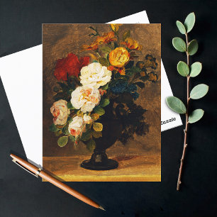 Flower Bouquet in antique vase  Postcard