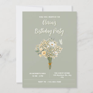 Flower bouquet  invitation