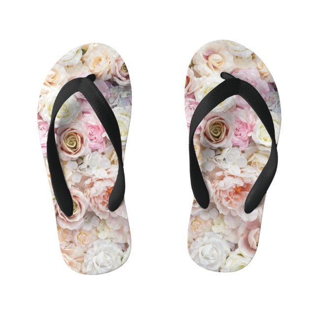 Flower Bouquet  Kid's Jandals (Footbed)