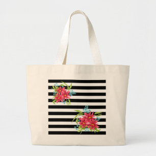 Flower bouquet large tote bag