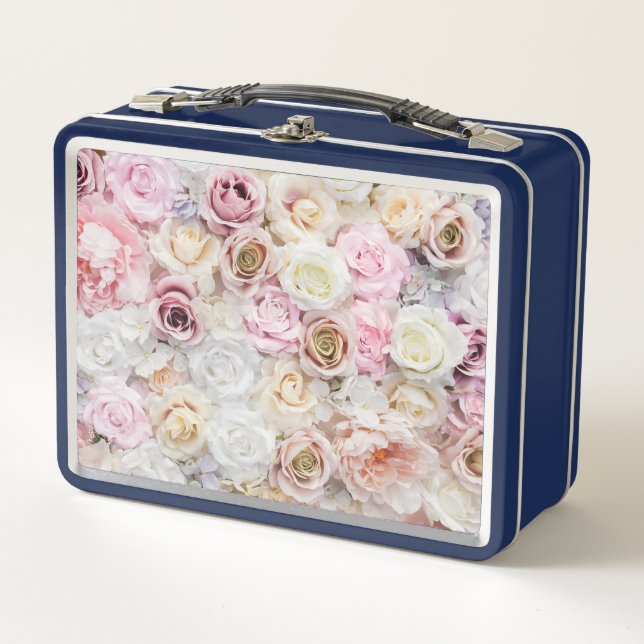 Flower Bouquet  Metal Lunch Box (Front)