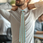 Flower Bouquet Owl Tie<br><div class="desc">An owl is sitting amongst a colourful summer bouquet of flowers in a backdrop of blue</div>