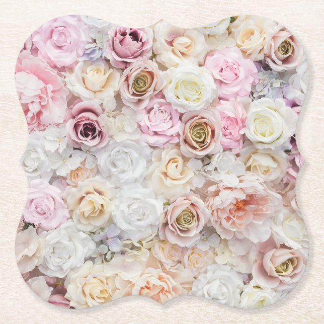 Flower Bouquet  Paper Coaster (Front)