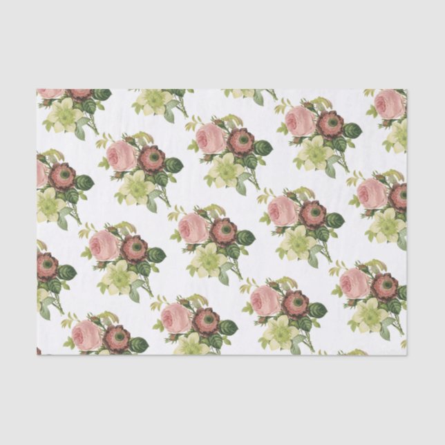 Flower Bouquet Pattern Tissue Paper (Front)