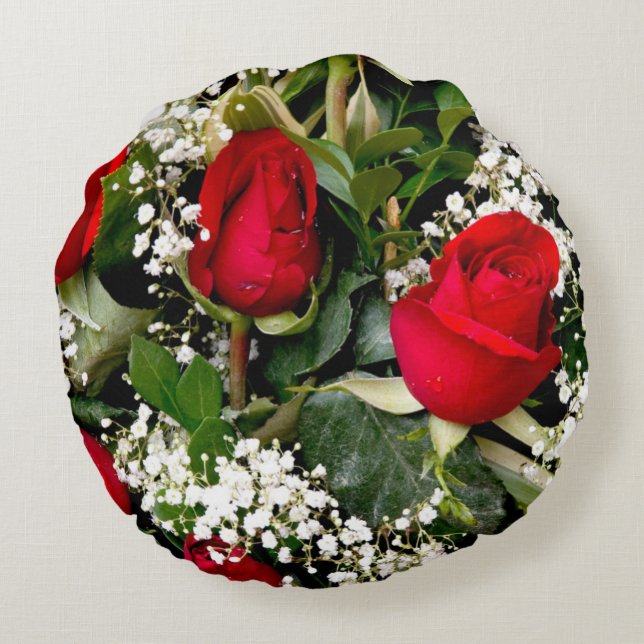 Flower Bouquet Round Cushion (Back)