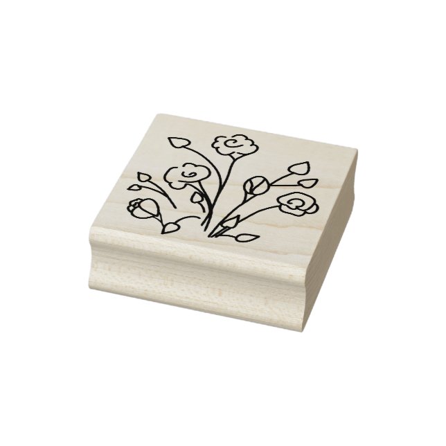 Flower Bouquet  Rubber Stamp (Stamp)