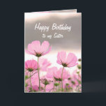 Flower Bouquet Sister Christian Birthday Card<br><div class="desc">Vintage Flower Bouquet for your Sister Birthday  inside verse includes May you be showered with God's love and joy on your special day and every day</div>