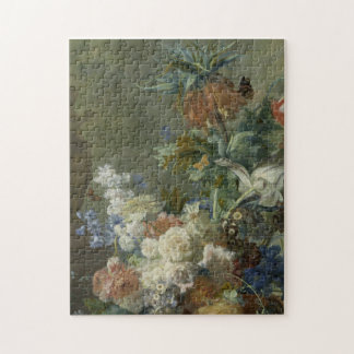 Flower bouquet, Still life, Huysum Jigsaw Puzzle