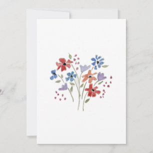 flower bouquet thank you card