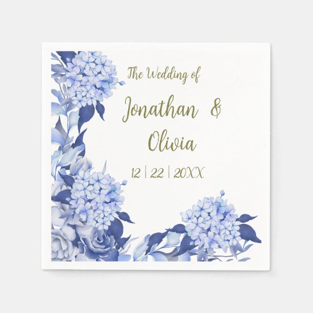 Flower Bouquet Thank You Design | Elegant Napkin (Front)